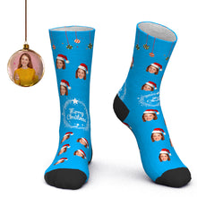 Custom Face Socks Personalized Photo Socks Santa Socks Christmas Gift for Lover - Merry Christmas