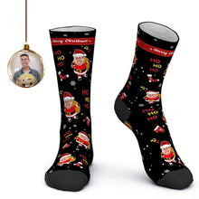 Custom Face Socks Personalized Photo Socks Santa Socks Christmas Gift for Family - Merry Christmas