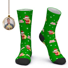 Custom Face Socks Personalized Photo Socks Santa Socks Christmas Gift for family - Best Santa