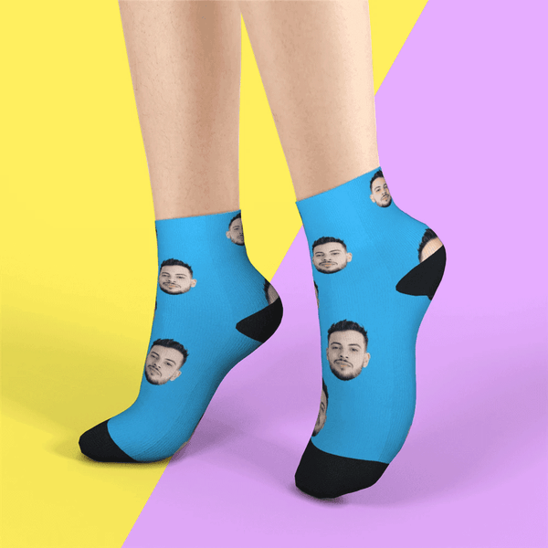 Custom Face Socks Short Socks, Colorful Photo Socks Summer Socks