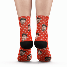 Custom Polka Dot Photo Socks