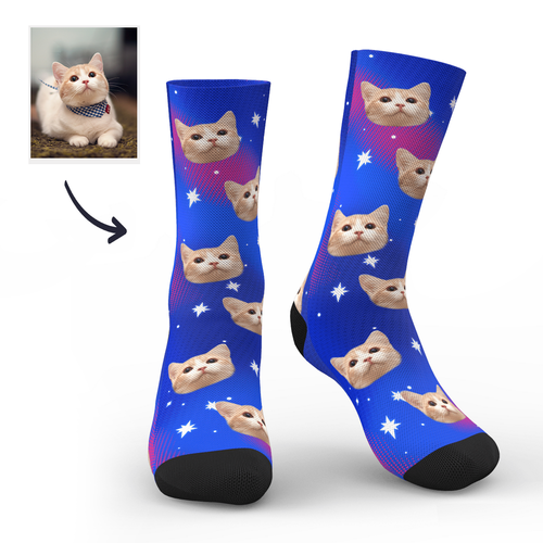 Custom Galaxy Cat Socks