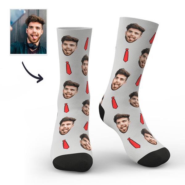 Custom Red Tie Socks