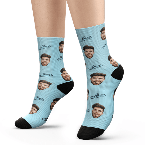 Custom #1 Grandpa Photo Socks