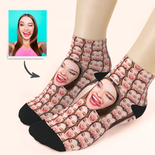 Custom Girlfriend Smile Face Ankle Socks
