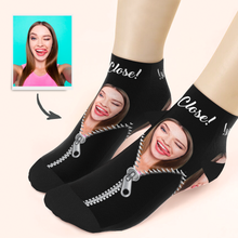 Custom Creative Zipper Ankle Socks