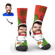 Christmas Custom Funny Expression Socks With Text