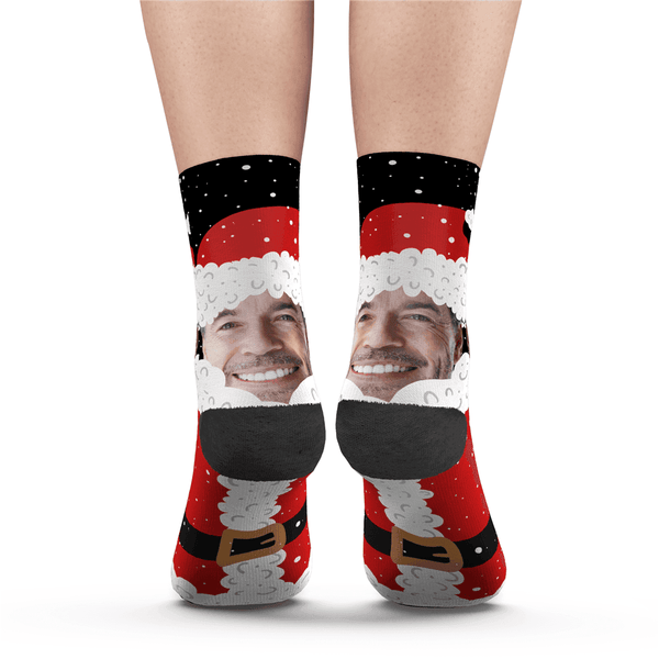 Custom Face Socks Cute Santa Claus Socks Christmas Gifts