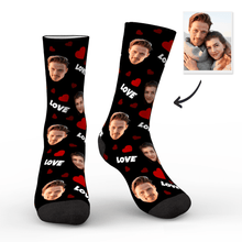 Custom Love And Face On Socks CWZ439 - Black