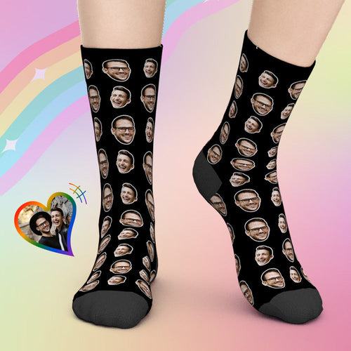 Personalized LGBT Gift Custom Colorful Socks With Your Photo
