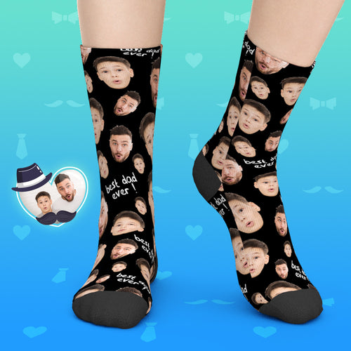 Custom Face Socks To The Best Dad 3D Preview