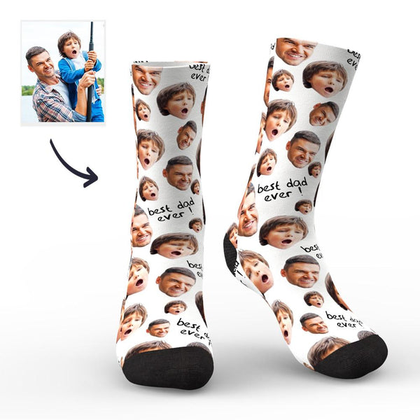 Custom Face Socks To The Best Dad