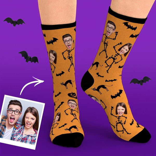Custom Photo Socks Funny Face Personalized Face Halloween Gifts