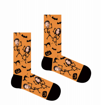 Custom Photo Socks Funny Face Personalized Face Halloween Gifts