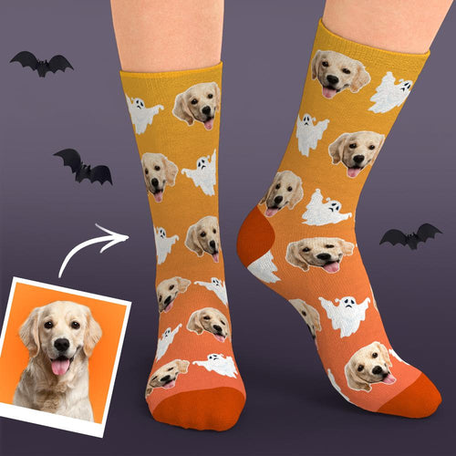 Custom Photo Socks With Your Funny Face Personalized Face Halloween Gifts For Friends