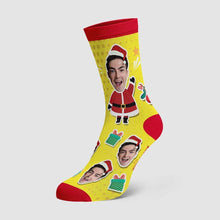 Christmas Custom Socks Face On Santa Claus Women Body