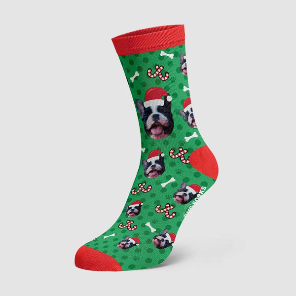 Christmas Dog Face Socks