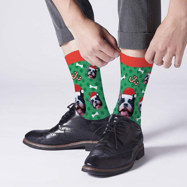Christmas Dog Face Socks