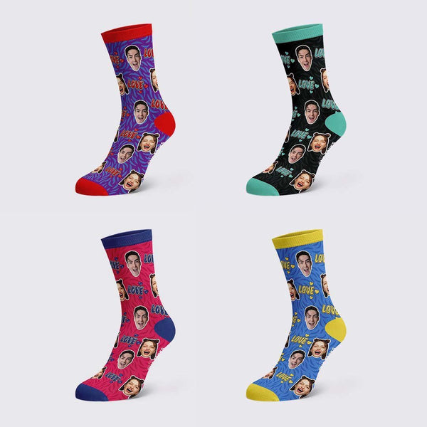 Custom Love Face Socks