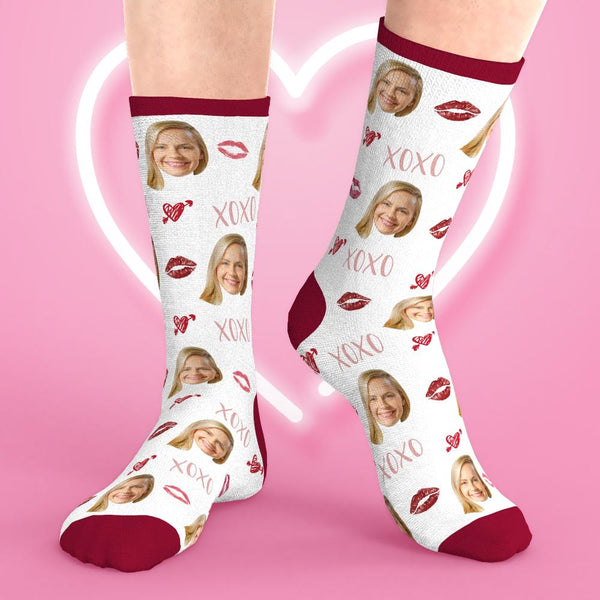 Custom Face Socks Personalized Photo Socks Lips