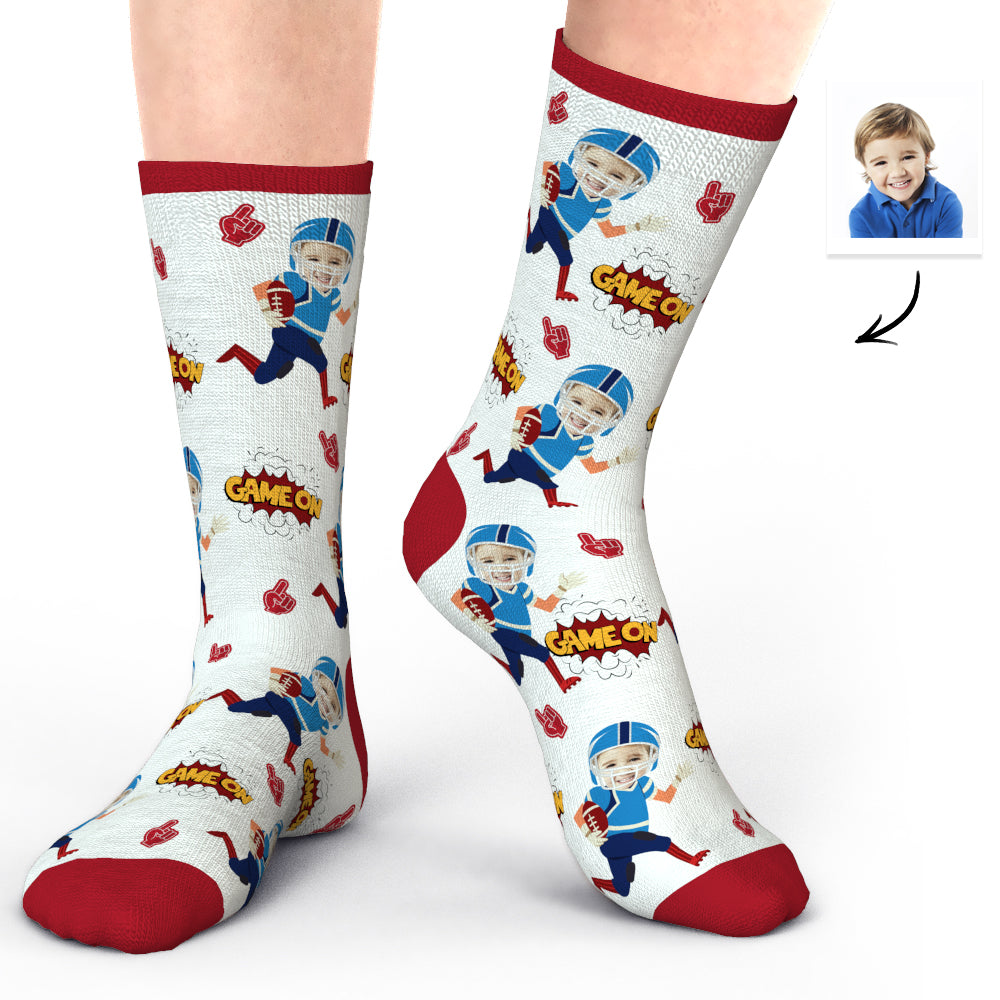 Custom Photo Socks Face Socks Super Bowl Gifts for Baby