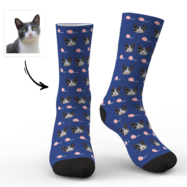 Custom Face socks Unique Cat Photo Socks For Pet Lovers - Cats