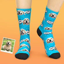 Custom Socks Personalized Face Socks Add Pictures And Name - Comic Style Dog