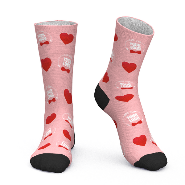 Custom Logo Socks Add Logo Personalized Company Gifts - Heart