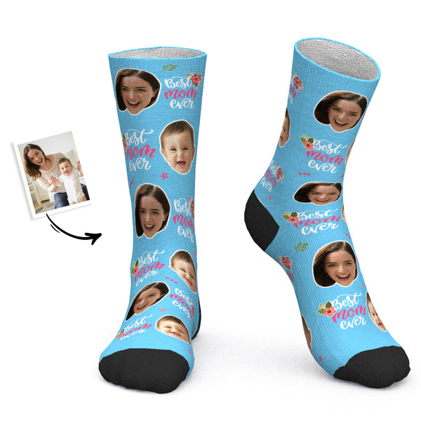Mother's Day Gift - Custom Socks Personalized Photo Socks Best Mom Ever