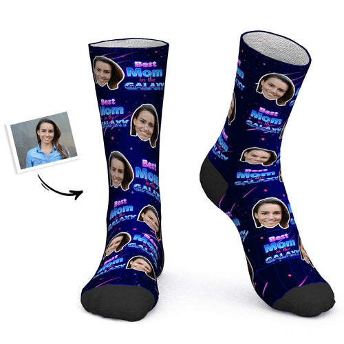 Mother's Day Gift - Custom Socks Personalized Photo Socks Best Mom in The Galaxy