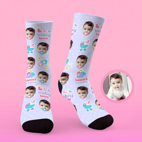 Custom Face On Socks Personalized Photo Socks Best Gifts Idea - Sweet Dream