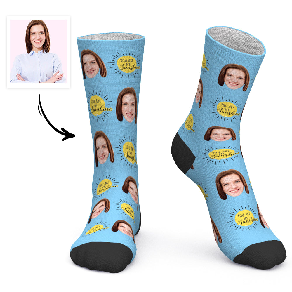 Custom Socks Personalized Photo Socks You are My Sunshine