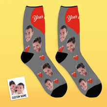 Custom Photo Love Face Socks Gift For Lover
