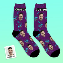 Custom I Love Dad Photo Socks