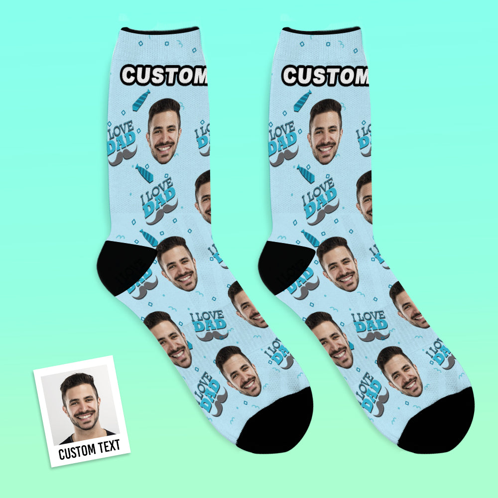 Custom I Love Dad Socks