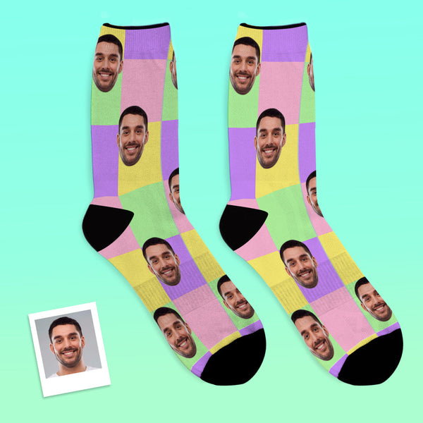 Custom Socks Personalized Face Socks Square