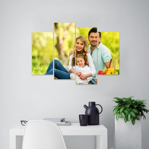 Custom Couple Photo Painting Canvas 4 Pieces Wall Decor For Her 2 x 11.80
