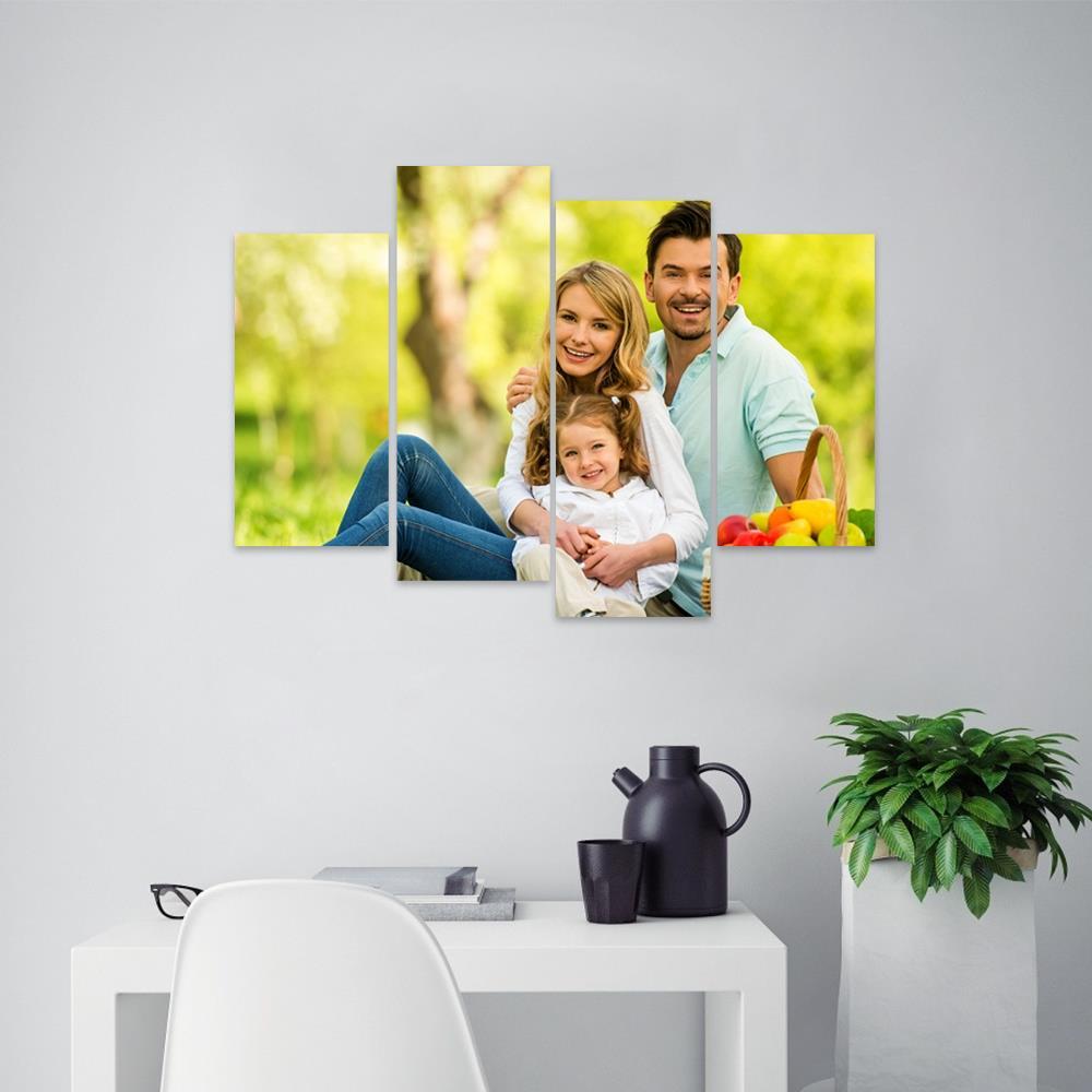 Custom Couple Photo Painting Canvas 4 Pieces Wall Decor For Her 2 x 11.80