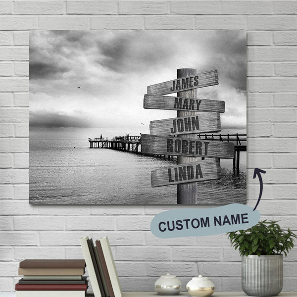 Custom Engraved Name Wall Art Road Sign Street Style Frameless Oil painting Creative Gifts