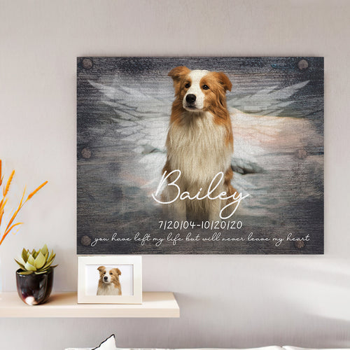 Personalized Dog Memorial Gift, Gift For Loss of Dog, Dog Loss Photo Gift, Sympathy Gift, Dog Condolence Gift, Dog Loss Photo Canvas