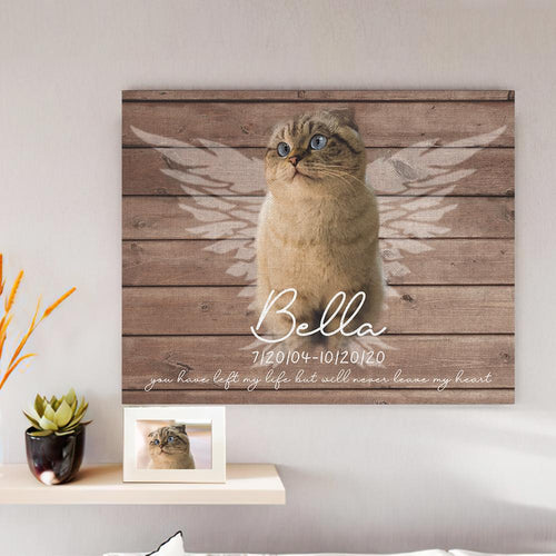 Personalized Cat Memorial Gift, Gift For Loss of Cat, Dog Loss Photo Gift, Sympathy Gift, Cat Condolence Gift, Cat Loss Photo Canvas