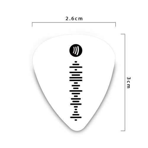 Custom Scannable Spotify Code Guitar Pick 12Pcs Engraved Personalized Music Song Guitar Pick Black