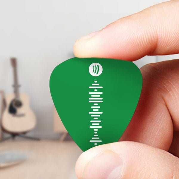 Custom Scannable Spotify Code Guitar Pick 12Pcs Engraved Personalized Music Song Guitar Pick White