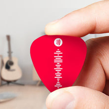 Custom Scannable Spotify Code Guitar Pick 12Pcs Engraved Personalized Music Song Guitar Pick Red