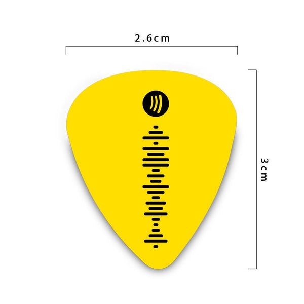Custom Scannable Spotify Code Guitar Pick 12Pcs Engraved Personalized Music Song Guitar Pick White