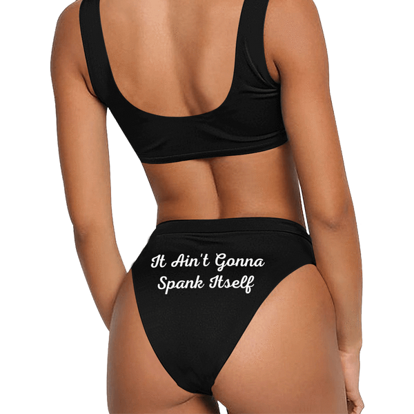 Two Sides Print Personalized Name & Message Custom Bikini Set