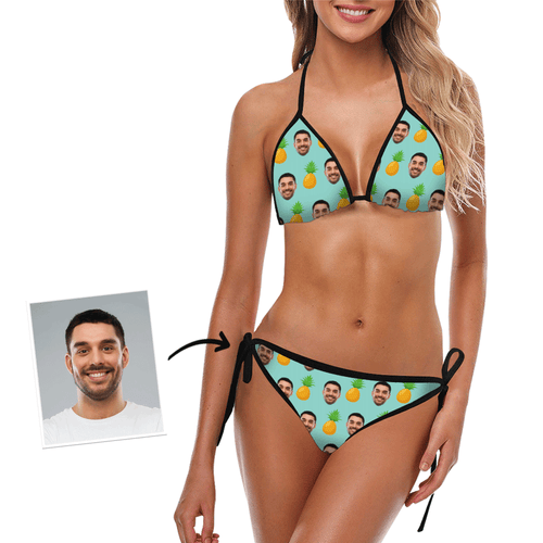 Personalized Bikini Custom Photo Swimsuit Pineapple