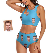 Custom Face Women's Colourful Two-piece Swimsuit Sexy Gifts for Her