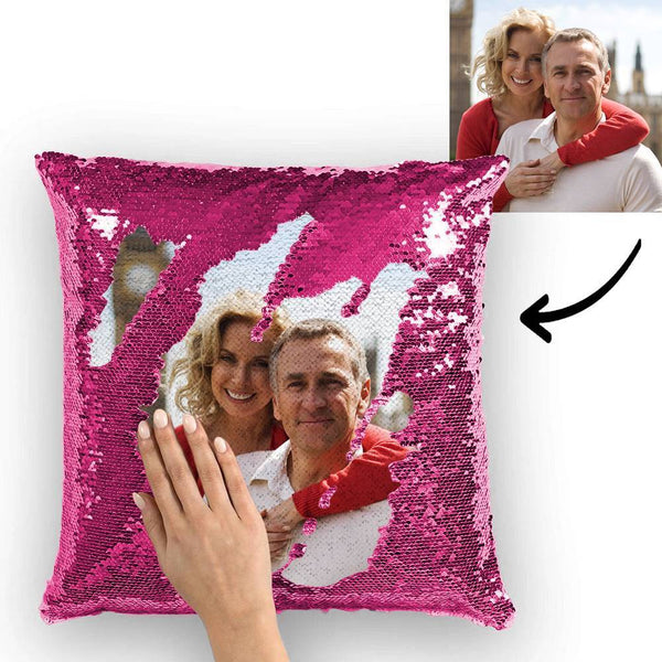 Custom Photo Magic Sequins Pillow Multicolor Shiny 15.75*15.75