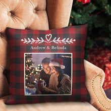 Custom Couple Photo Pillow With Text Personalized Christmas Gifts for Him